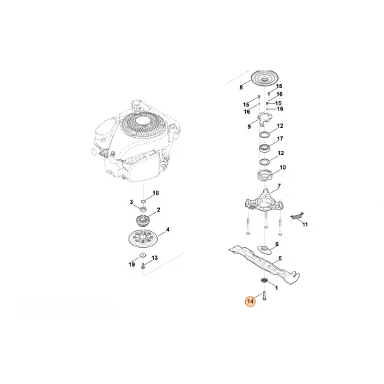 Stihl  Śruba sześciokątna M10x40 9008 348 2440
